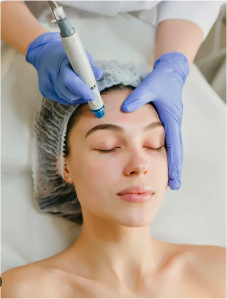 Man checking improved hairline