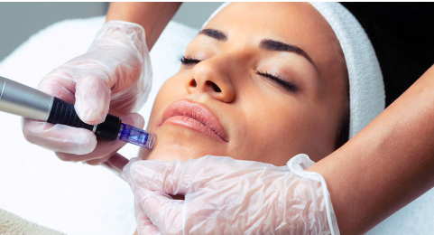 Glowing skin closeup